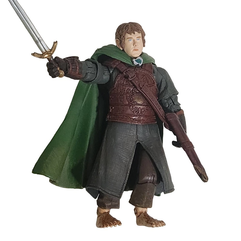 Toy Biz Marvel Lord Of The Rings 3 Piece Lot Cloaked Pippin Gollum Rohan 2003 - Picture 9 of 16